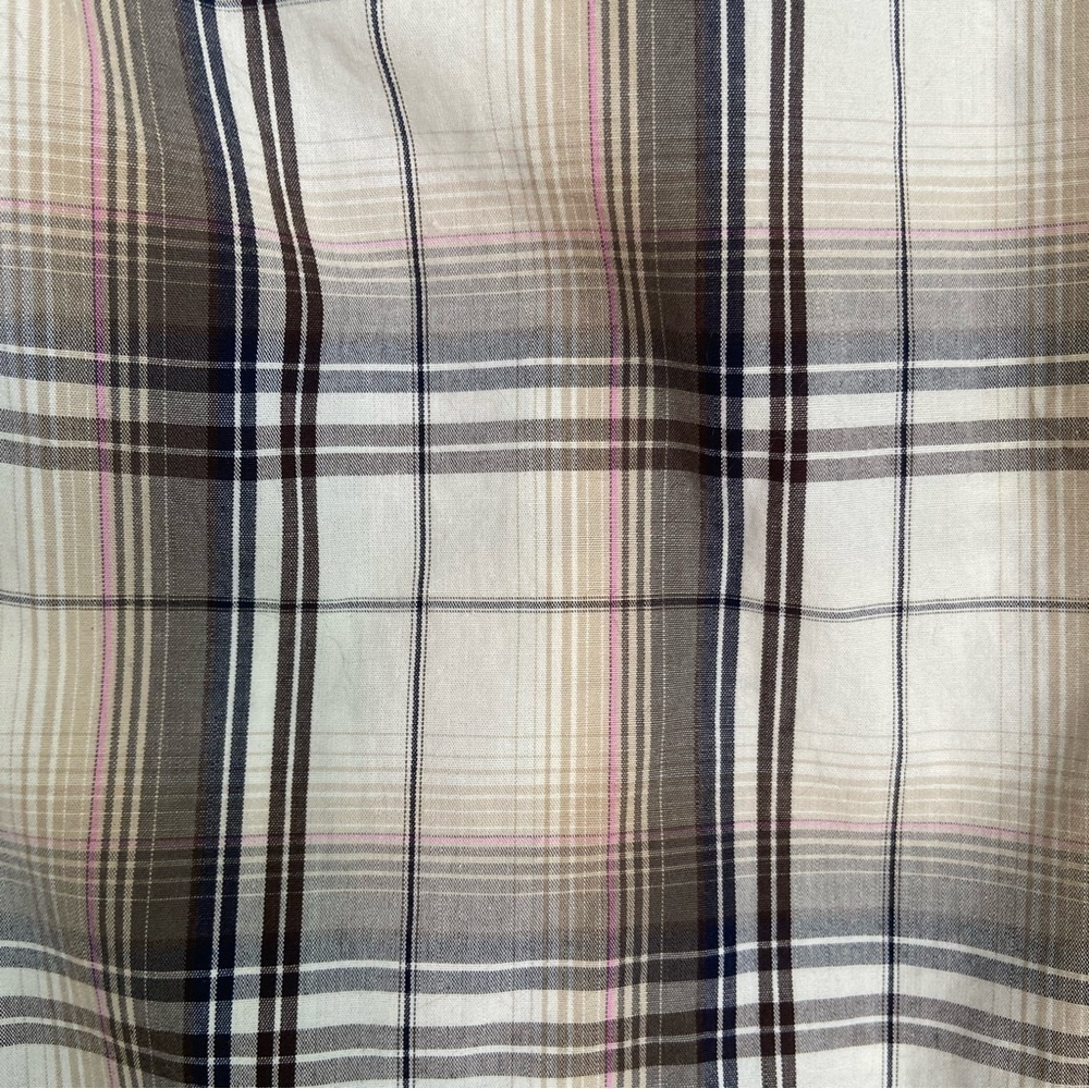 Checkered Pastel Plaid Modern Pocket Shirt - Picture 2 of 7